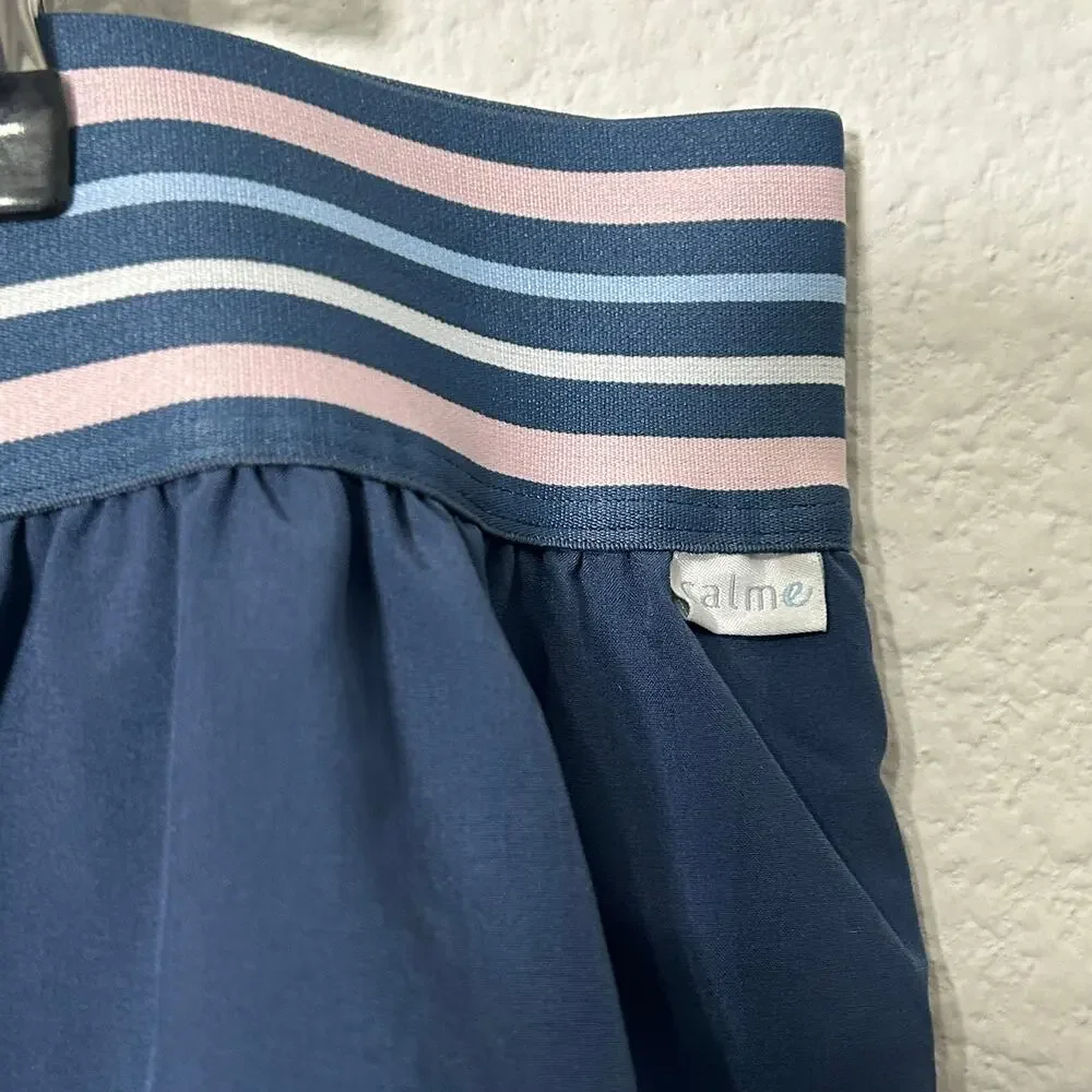 NEW Johnny Was Calme Endurance Pleated Tennis Skirt Blue $98 Size 2XL Curvy